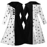 Cruella Costumes 2021 Easy Cosplay Cruella de Vil Halloween Women Costumes(Simply Version)